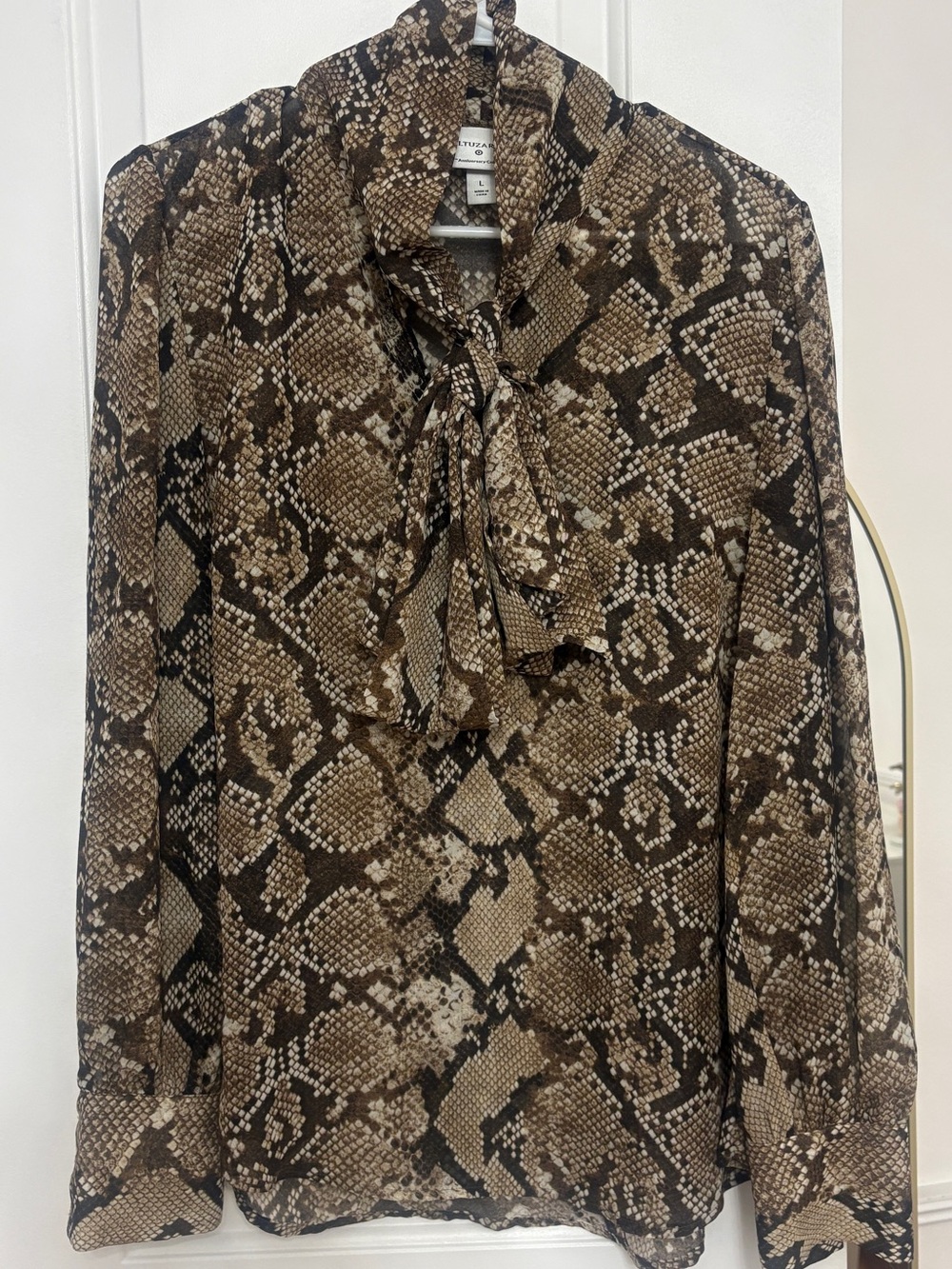 Altuzarra x target snake print tie top